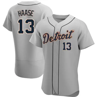 Men's Authentic Gray Eric Haase Detroit Tigers Road Jersey