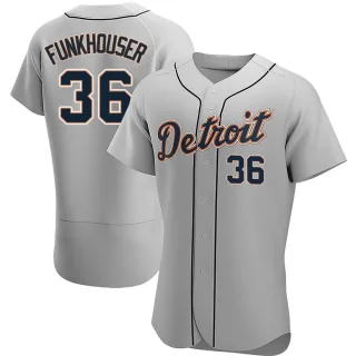 Men's Authentic Gray Kyle Funkhouser Detroit Tigers Road Jersey