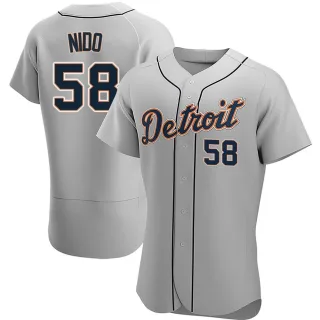 Men's Authentic Gray Tomas Nido Detroit Tigers Road Jersey
