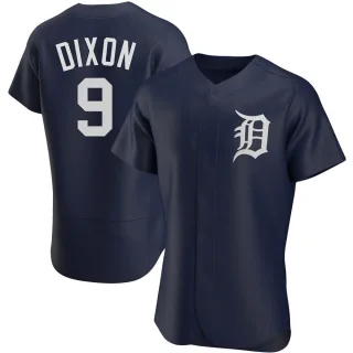 Men's Authentic Navy Brandon Dixon Detroit Tigers Alternate Jersey