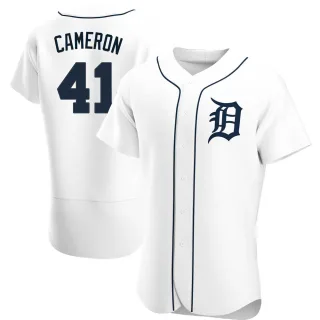 Men's Authentic White Daz Cameron Detroit Tigers Home Jersey