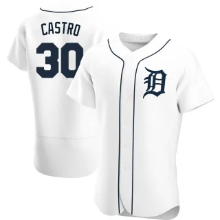 Men's Authentic White Harold Castro Detroit Tigers Home Jersey