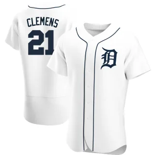 Men's Authentic White Kody Clemens Detroit Tigers Home Jersey