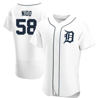Men's Authentic White Tomas Nido Detroit Tigers Home Jersey