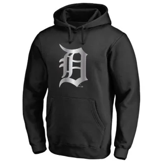 Men's Black Detroit Tigers Platinum Collection Pullover Hoodie -