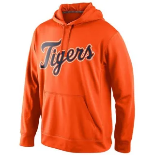 Men's Orange Detroit Tigers KO Wordmark Perfomance Hoodie -