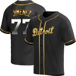 Men's Replica Black Golden Joe Jimenez Detroit Tigers Alternate Jersey