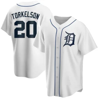 Men's Replica White Spencer Torkelson Detroit Tigers Home Jersey