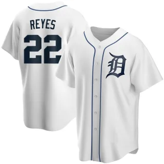 Men's Replica White Victor Reyes Detroit Tigers Home Jersey