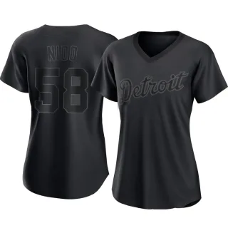 Women's Authentic Black Tomas Nido Detroit Tigers Pitch Fashion Jersey