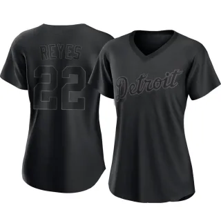 Women's Authentic Black Victor Reyes Detroit Tigers Pitch Fashion Jersey
