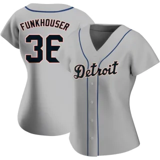 Women's Authentic Gray Kyle Funkhouser Detroit Tigers Road Jersey