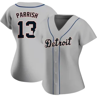 Women's Authentic Gray Lance Parrish Detroit Tigers Road Jersey