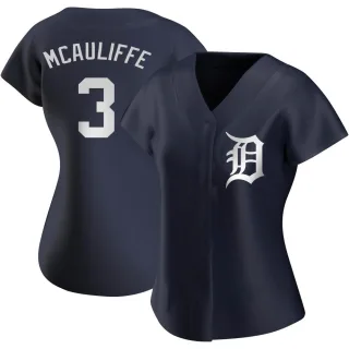 Women's Authentic Navy Dick Mcauliffe Detroit Tigers Alternate Jersey
