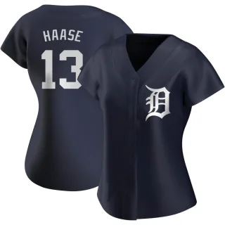 Women's Authentic Navy Eric Haase Detroit Tigers Alternate Jersey