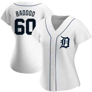 Women's Authentic White Akil Baddoo Detroit Tigers Home Jersey