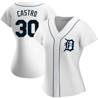 Women's Authentic White Harold Castro Detroit Tigers Home Jersey