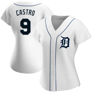 Women's Authentic White Willi Castro Detroit Tigers Home Jersey