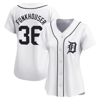 Women's Limited White Kyle Funkhouser Detroit Tigers Home Jersey