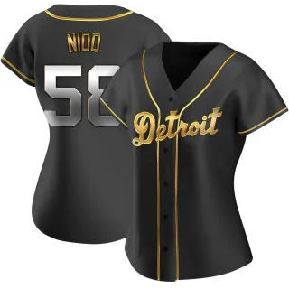Women's Replica Black Golden Tomas Nido Detroit Tigers Alternate Jersey