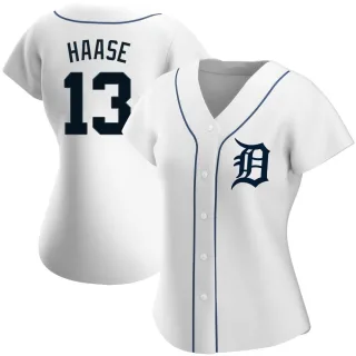 Women's Replica White Eric Haase Detroit Tigers Home Jersey