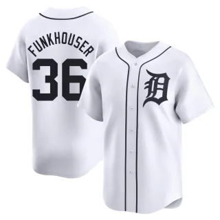 Youth Limited White Kyle Funkhouser Detroit Tigers Home Jersey