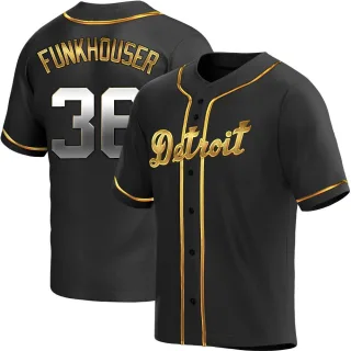 Youth Replica Black Golden Kyle Funkhouser Detroit Tigers Alternate Jersey