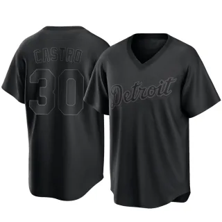 Youth Replica Black Harold Castro Detroit Tigers Pitch Fashion Jersey