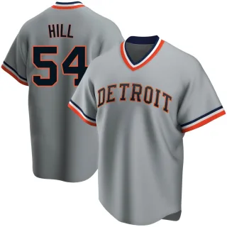 Youth Replica Gray Derek Hill Detroit Tigers Road Cooperstown Collection Jersey